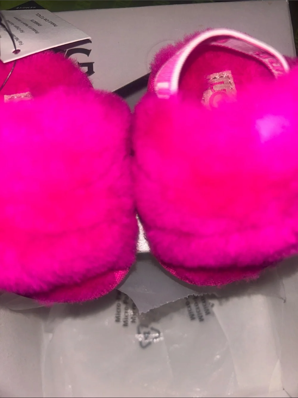 UGG Women's Fuchsia Suede Slip-On Slippers